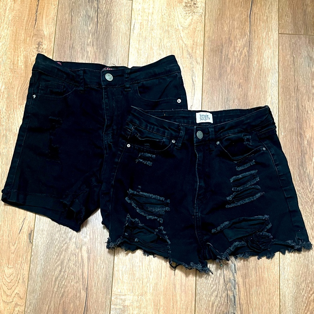 SIMPLE SOCIETY AND ELITE JEANS SHORTS LOT OF 2